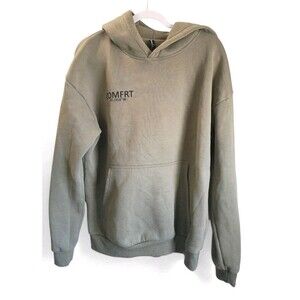 Comfrt Coordinate Hoodie Moss Green Color Unisex Size Large Travel Cozy Thick